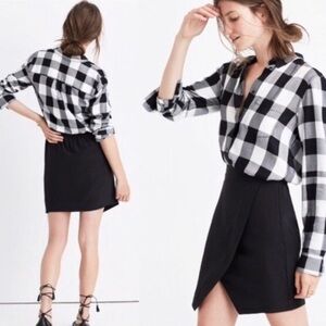 Madewell 100% Silk Stretch Waistband PARKWAY Wrap Skirt L